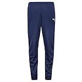 PUMA Jungen Teamrise Poly Pants J Trainingshose, Peacoat-puma White, 140 EU