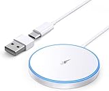 Mag-Safe Ladegerät iPhone, Wireless Charger induktive ladestation für iPhone 17 Pro Max/17/16/15 Pro Max/15/14/13/12 Serie, AirPods 4/3/2, LED kabelloses ladegerät mit Zwei Ladeanschlüssen