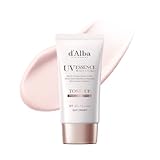 d'Alba | Italienischer weißer Trüffel Waterfull Tone-up Sunscreen 50ml, SPF/LSF 50+PA++++, Reiner und Veganer Hybrider Rosafarbener Feuchtigkeitscreme, Leuchtender und Aufhellender Sonnenschutz