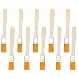 10 Pcs Borstenpinsel Set, Kleine Pinsels, Flache Kopf Borste Pinsel, Flache Pinsel Mit Holzgriff, Holzgriff Fensterpinsel, füR Kunst, Malerbedarf, Malerei, Entstauben, Lacke, DIY(13cm)