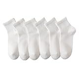 MAGIARTE 6 Paar Damen Mini Crew Knöchelsocken Reine Baumwolle Sportliche Freizeitsocken für Frauen(Mini Crew #02)