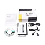 Oxtxuzdm Tragbarer Kassetten-Digitalisierer, USB-betrieben, Analog-zu-MP3-Konverter, keine Software erforderlich, für Reisen, tragbarer Band-Digitalisierer