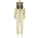 LYSON Imkeranzug mit abnehmarem Hut Rundschleier Berufsbienenanzug Imkeroverall Imkerbekleidung, schutz vor Bienen, Insekten Imkereibedarf Grösse (S-XXXL) Optima Line Imkerzubehör