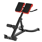 SPORTNOW Hyperextension Rückentrainer, Höhenverstellbar Bauchtrainer mit Beinfixierung, Haltegriffen, Römische Bank, Multifunktionales Workout Bench bis 120 kg, Rückenstrecker für Zuhause, Fitness