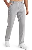 Libin Herren Golf Hosen Slim Fit Stretch Arbeitskleid Hosen 30'/32' Schnelltrocknend Leichter Casual Komfort mit Taschen (DE/NL/SE/PL, Bundweite & Schrittlänge, 34, 32, Light Grey)