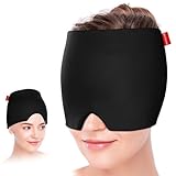 Comfytemp Migräne Maske Gel Kühlmaske, Dehnbare Kühlpads Headache Relief Hat, Kaltkompressionstherapie-Kühlpack Schlafmaske, Eiskappe für Kopfschmerzen/geschwollene Augen/Nebenhöhlen/Nervosität