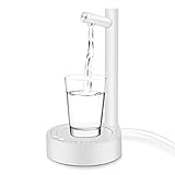 Automatischer Wasserspender,Elektrischer Desktop Wasserflaschenspender,USB Water Dispenser,7 Stufen Quantitativer Automatischer Water Dispenser,Tragbare Wasserflaschen Pumpe für Zuhause,Camping(Weiß)