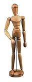 Lefranc Bourgeois 806158 Gliederpuppe aus Holz 30cm, Männlich, Mannequin aus Holz – Flexible Modellpuppe – Ideale zum Zeichnen