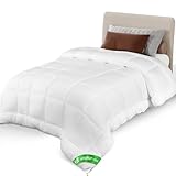 VOUNOT Bettdecke 155x200cm, 4 Jahreszeiten Daunendecke 300GSM Füllung, Atmungsaktive Schlafdecke Steppdecke ，Oeko-Tex Standard