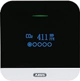 ABUS CO2-Melder - CO2WM110 AirSecure - Messgerät für Luftqualität, Luftfeuchtigkeit und Temperatur im Raum - mit Alarm und CO2-Ampel - 10-Jahres-Sensor