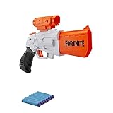 SR Fortnite Nerf Blaster - Spannhebel-Action mit 4 Darts - mit abnehmbarem Fernrohr und 8 Nerf Elite Darts - Für Jugendliche und Erwachsene