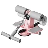 Bauchmuskeltrainer – Sit-Up-Gerät mit D-ual Saugnäpfen, Zugseil-Fitnessgerät, verstellbare Schaumstoff-gepolsterte Fußstange, tragbares Heimtrainingsgerät für Sit-Ups, Crunches, Planken, kompakte
