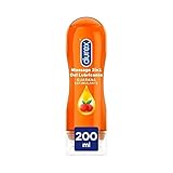 Durex Gleitgel Play 2-in-1 Massage Guarana – Wasserbasiertes Gleitmittel mit anregenden Guaranaextrakten für sinnliche Intimmassagen – 1 x 200 ml im Spender