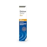 Calcium-Sandoz® Sun Brausetabletten | 20 Stk | Nahrungsergänzung zum Schutz der Haut | Calcium, Vitamin C, Vitamin E & Beta Carotin | Fruchtiger Geschmack