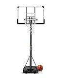 Basketballkorb Outdoor Basketballkorb 228-304cm Basketballanlage Standfuß Basketballständer mit Rollen für Jugendliche Erwachsene im Hinterhof/Innenbereich