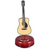 SHINEOFI Tisch Spieluhr Gitarre mit Drehsockel Dekorative Musikbox für Wohnzimmer und Büro Filigranes Design als Geschenk zur Einweihung