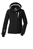 killtec Damen Skijacke/Funktionsjacke mit abzippbarer Kapuze und Schneefang KSW 25 WMN SKI JCKT, schwarz, 44, 43411-000