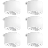 6er Set linovum SMOL LED Aufbauspot weiß - flach &...