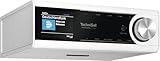 TechniSat DIGITRADIO 23 ASA – Küchen Unterbauradio mit Automatic Safety Alert (ASA, DAB Küchenradio, UKW, dimmbares TFT Farbdisplay, Bluetooth Audiostreaming, 2 Watt) weiß