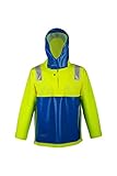 PROS EXTREME Starke und professionelle Jacke, Segeljacke, Anglerjacke, Perfekt für Meer Angeln Fisher (fluoreszierend Gelb/fluoreszierend Blau, 52 (L))