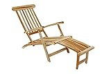 SAM Teak Holz Deckchair, Liege-Stuhl, verstellbar,...