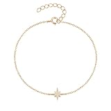 E EMZHOLE 925 Sterling Silber Armband für Frauen, Stern Armband mit funkelnden Strasssteinen, Verstellbares Bettelarmband für Frauen, Geburtstagsgeschenk für sie, One Size, Sterling-Silber, Kein