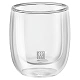 ZWILLING Sorrento Doppelwandige Espresso-Gläser, 2x80 ml, Borosilikatglas, Thermogläser, hitzebeständig, 2-tlg