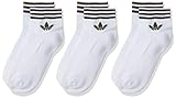 adidas Herren Socken 3 Paar Trefoil Ankle, White/Black, 35-38, EE1152