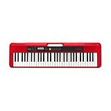 Casio Casiotone CT-S200RD Keyboard mit 61 Standardtasten, 400 Sounds & 77 Begleitrhythmen, rot