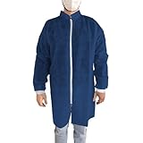 1 Stück Einweg-Overall, blau, XXL OneProtek – Schutzkittel mit Reißverschluss, medizinisch und industriell, Polypropylen Vlies, lebensmittelecht, bequem und robust