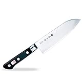 Tojiro 4103 藤次郎 DPコバルト合金鋼割込 口金付 Santoku Allzweckmesser, Holz, Kobalt-Legierung, Stahl, Edelstahl, Schwarz