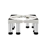 Verstellbarer Waschmaschinenständer, feuchtigkeitsbeständig, Kühlschranksockel, Höhe 10/15/20/25 cm, Anti-Vibrations-Unterlegscheibenrahmen, passend für 50–75 cm Geräte