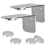 bremermann Magnet-Seifenhalter PUREZZA - frei hängende Seife durch Magnet - Kleben oder Bohren, S/S matt, 2er-Set