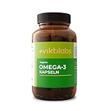 Vegane Algenöl Kapseln - Premium Algenöl aus Frankreich - Hochdosiert mit 300 mg EPA, 600 mg DHA & 5 mg Vitamin E - 100% pflanzliche Omega‑3 Versorgung für Herz, Gehirn & Zellschutz - 60 Kapseln