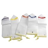 SiSinkal 5-teiliges Nylon-Eis-Extraktionsbeutel-Set mit farbcodierten Netzfiltern für Kräuteröl, ätherisches Öl, Kaffee-Extraktion, wiederverwendbares Filter-Set