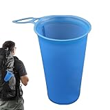 Dyeulget Faltbarer Wasserbecher, 200 ml, Outdoor-Trinkflasche für Fitnessstudio, faltbarer Sport-Wasserbecher zum Angeln, Wandern, Klettern, Radfahren, Workout, Camping