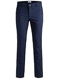 JACK & JONES Herren Marco Bowie SA Stretch Chino Hose - Marine Blazer - 32/30