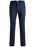 JACK & JONES Herren Marco Bowie SA Stretch Chino Hose - Marine Blazer - 32/30