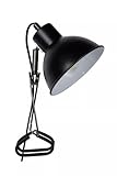 Licht-Erlebnisse Klemmleuchte Metall Schwarz Schreibtisch Büro Wohnzimmer L:32,5 cm E27 bis 40 W verstellbar Industrial Tischlampe Schlafzimmer JYNOR