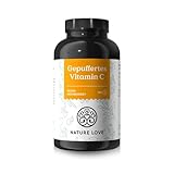 NATURE LOVE® Gepuffertes Vitamin C - Hochdosiert mit 1000mg Vitamin C je Tagesdosis - 365 Kapseln - pH-neutral & gut verträglich - Vegan
