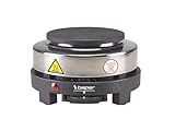 BEPER P101PIA003 - Kochplatte Elektrisch aus Gusseisen/Edelstahl, 5 Brennstufen, Kochplatte Einzeln, Camping Kochplatte mit 10 cm Platte, 500W