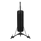 Faltbarer Boxsackständer 68kg Freistehender Rahmen Höhenverstellbar 182-230cm Boxen Kampfsport-Ausrüstung Stabile Dreiecksbasis Hochbelastbarer Stahl Hantelscheibenhalterung Heimtraining Fitnessstudio