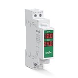 TONGOU DIN-Schienen-Voltmeter DC11~310V, Spannungsmesser 2 Kanäle Digitalanzeige, Voltmeter Messgerat Gleichspannungsprüfung für PV-Solarsystem/Batterie