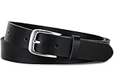 Frentree Ledergürtel MADE IN GERMANY, Gürtel für Damen und Herren, 3 cm breit, Schwarz, 100 cm