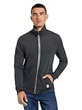 TOM TAILOR Herren Sweatjacke mit Stehkragen, 11086 - Dark Grey Melange, XL