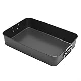 Yuanpgky Großer Edelstahl-Bräter, 40,6 cm, nicht Truthahn-Bräter mit Griffen für Ofen, Backen, Lasagne und Gemüse (40,6 cm)