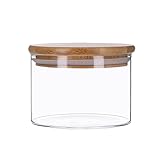 TALK-POINT Vorratsdosen aus Glas mit Bambusdeckel, Vorratsgläser, Glasbehälter | 350 ml - 2200 ml | luftdicht, Spülmaschinenfest, Mottensicher (350 ml)