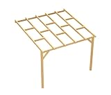 Wood&Play - Carport Überdachung oder Terrassenüberdachung, Einzelcarport aus Holz, Abstellplatz Holz Pavillon, wandseitig - aus langlebigem Kiefernholz - 300x309 cm