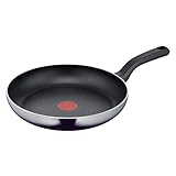 Tefal D52606 Resist Bratpfanne 28 cm | sichere Titanium Antihaftversiegelung | Thermo-Signal Temperaturindikator | leichte Reinigung | Flame Protect-Technologie | Schwarz
