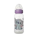 Disney Baby Lilo & Stitch – Anti-Kolik-Fläschchen 360 ml – Trinksauger mit 3 Positionen – Fläschchen 0-6 Monate und +